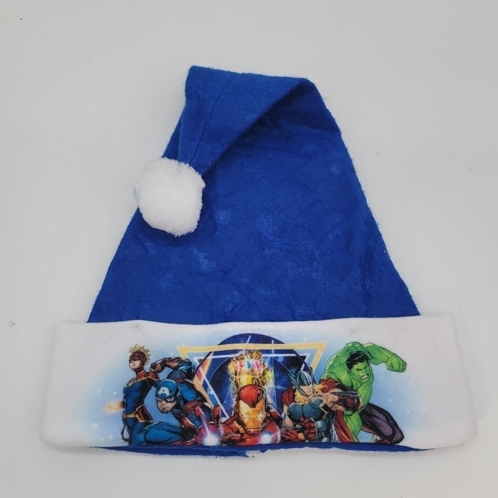 MARVEL AVENGERS Costume Hat Pom Pom White & Blue Adult Unisex OS